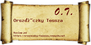 Orszáczky Tessza névjegykártya